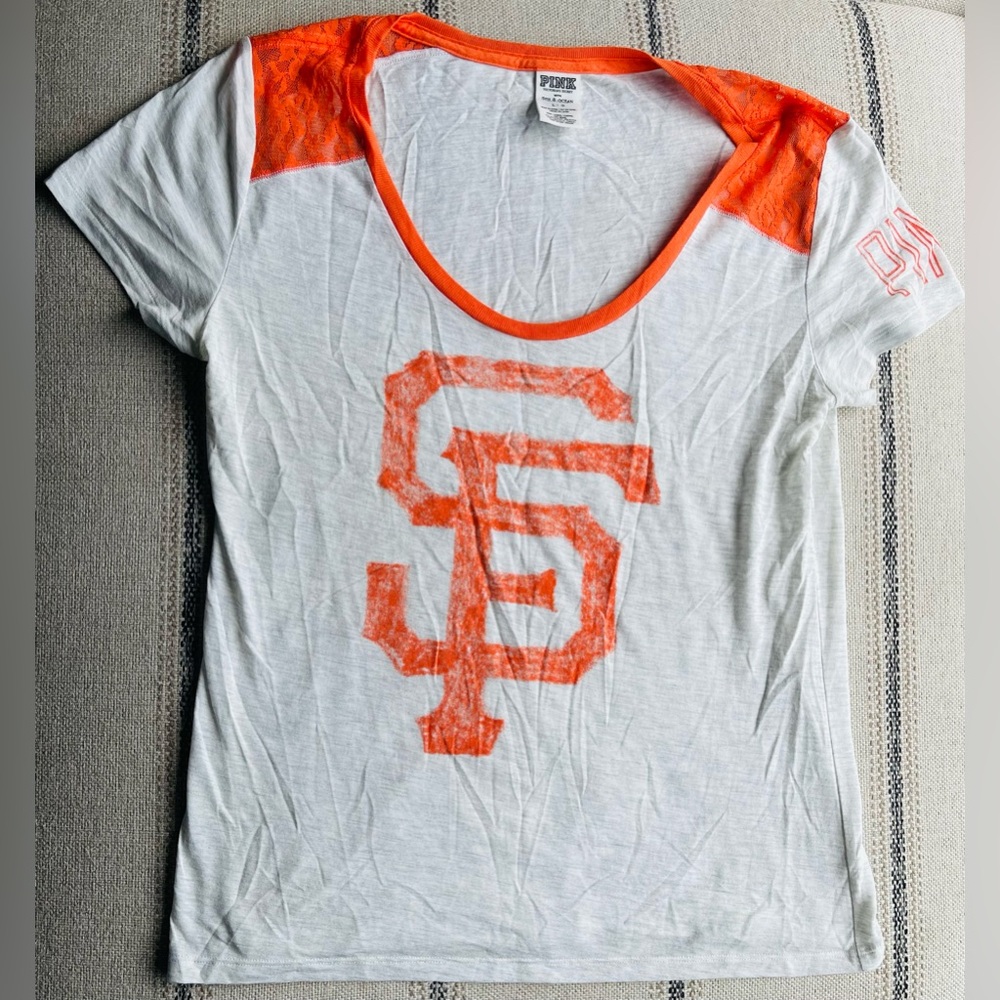 PINK Victoria Secret Giants baseball t shirt in size L